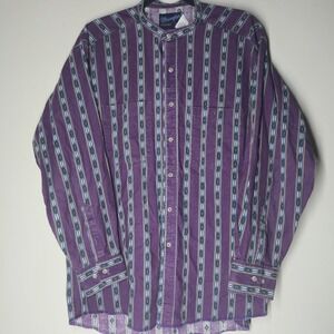 Vtg Wrangler Men's Western X-Long Tails Long Sleeve Button Up Shirt Sz 16.5-34